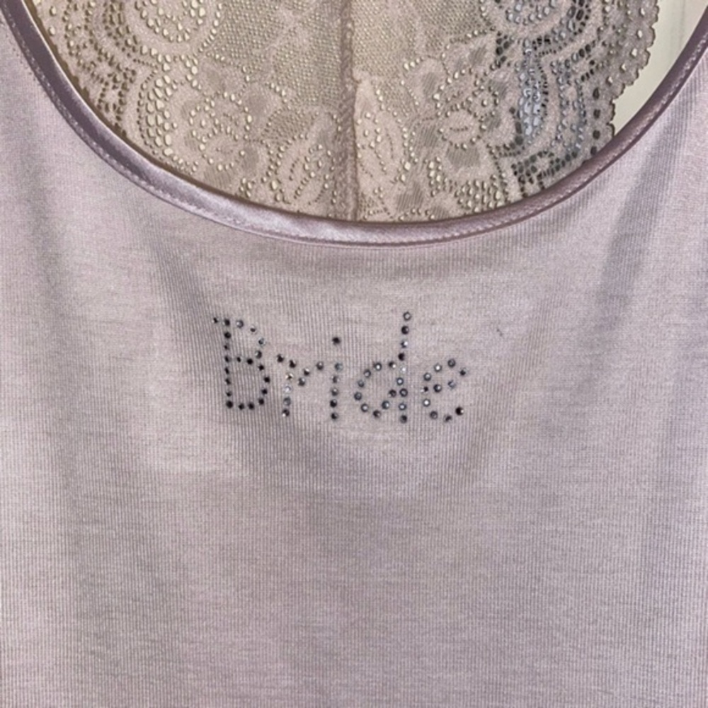 Bride Lace Back Tank Top Size Large, Bridal gift